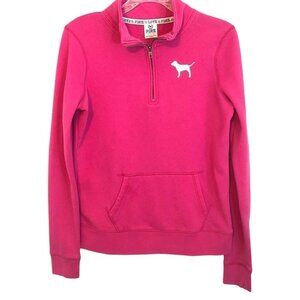 Pink  Victoria Secret 1/4 Zip Sweatshirt in Fushia Ladies XSm